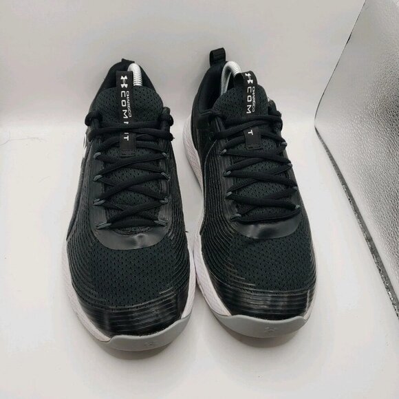 Under Armour Charged Commit 3 4E Wide Black White 8 41 EUC - Picture 2 of 8